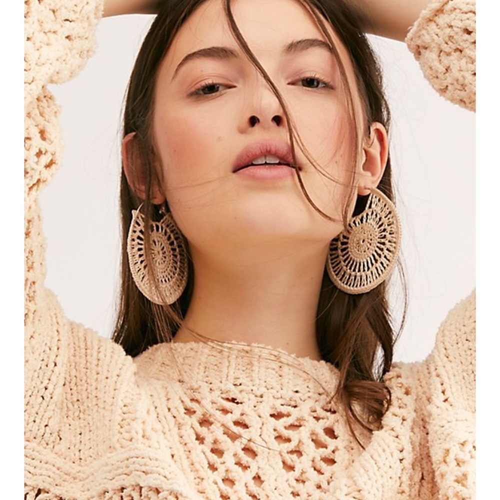 FREE PEOPLE x SEREFINA | Sunshine Hoops, Ivory